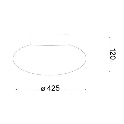 Ideal Lux - Stropní svítidlo SMARTIES 2xE27/42W/230V pr. 42,5 cm bílá