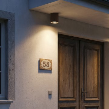 Ideal Lux - Venkovní bodové svítidlo GUN 1xGU10/28W/230V pr. 11 cm IP55 hnědá