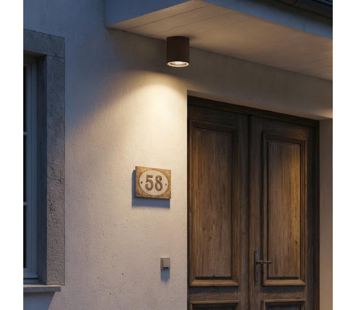 Ideal Lux - Venkovní bodové svítidlo GUN 1xGU10/28W/230V pr. 11 cm IP55 hnědá 163666