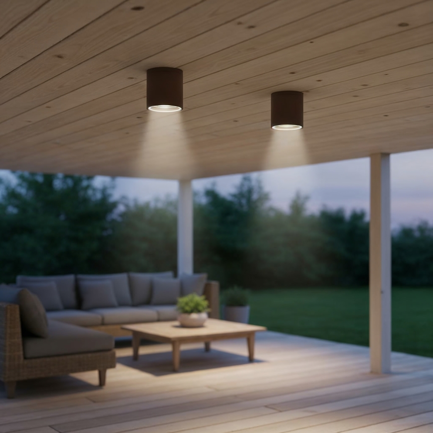 Ideal Lux - Venkovní bodové svítidlo GUN 1xGU10/28W/230V pr. 11 cm IP55 hnědá