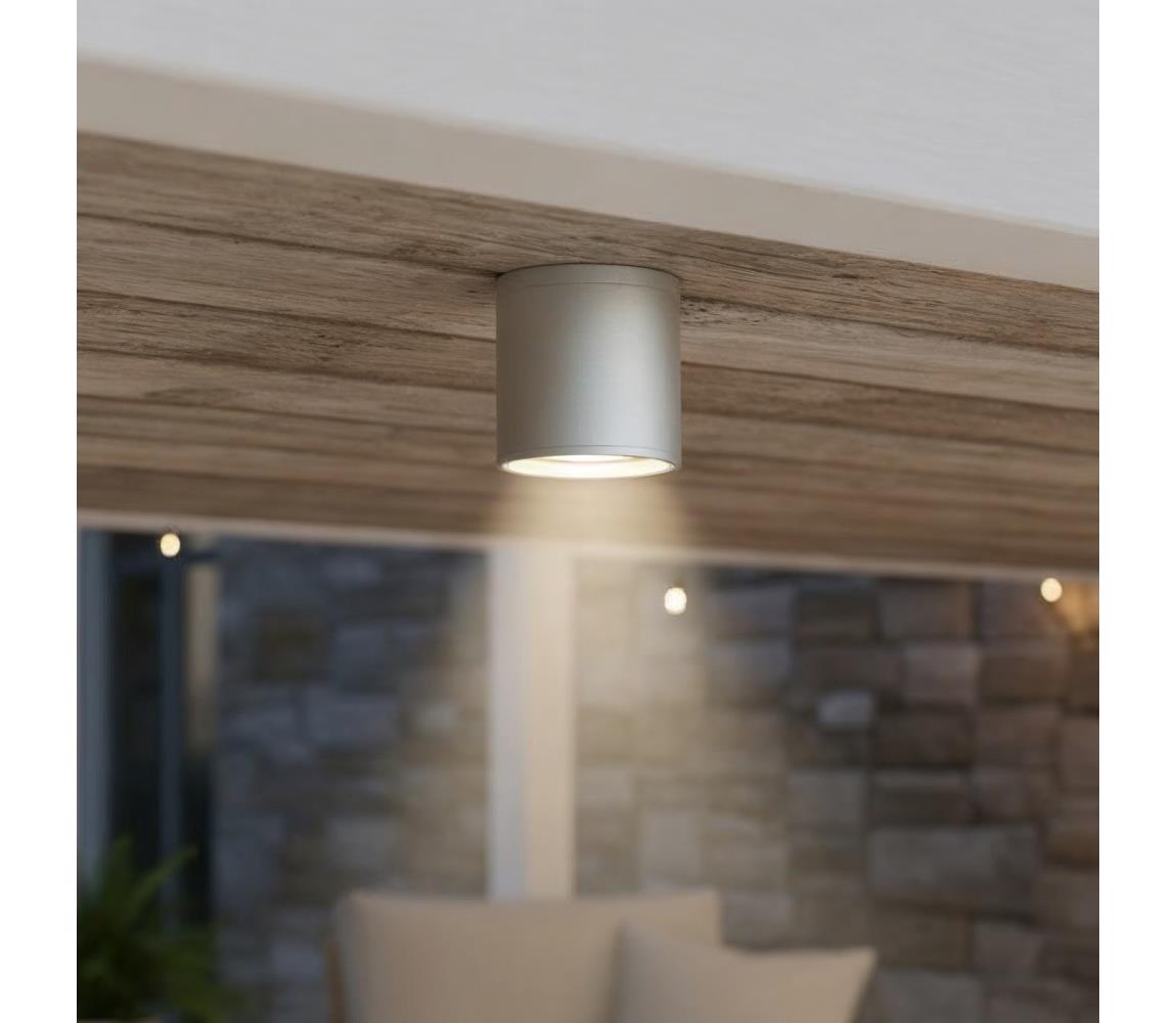 Ideal Lux - Venkovní bodové svítidlo GUN 1xGU10/28W/230V pr. 11 cm IP55 šedá 163642