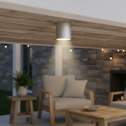 Ideal Lux - Venkovní bodové svítidlo GUN 1xGU10/28W/230V pr. 11 cm IP55 šedá