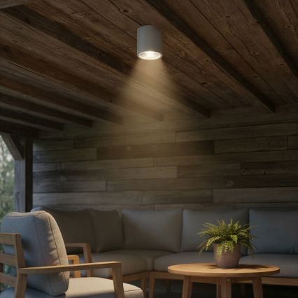 Ideal Lux - Venkovní bodové svítidlo GUN 1xGU10/28W/230V pr. 11 cm IP55 šedá
