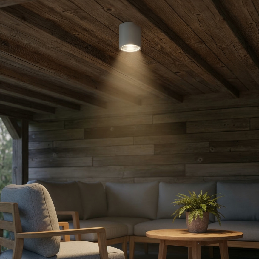 Ideal Lux - Venkovní bodové svítidlo GUN 1xGU10/28W/230V pr. 11 cm IP55 šedá