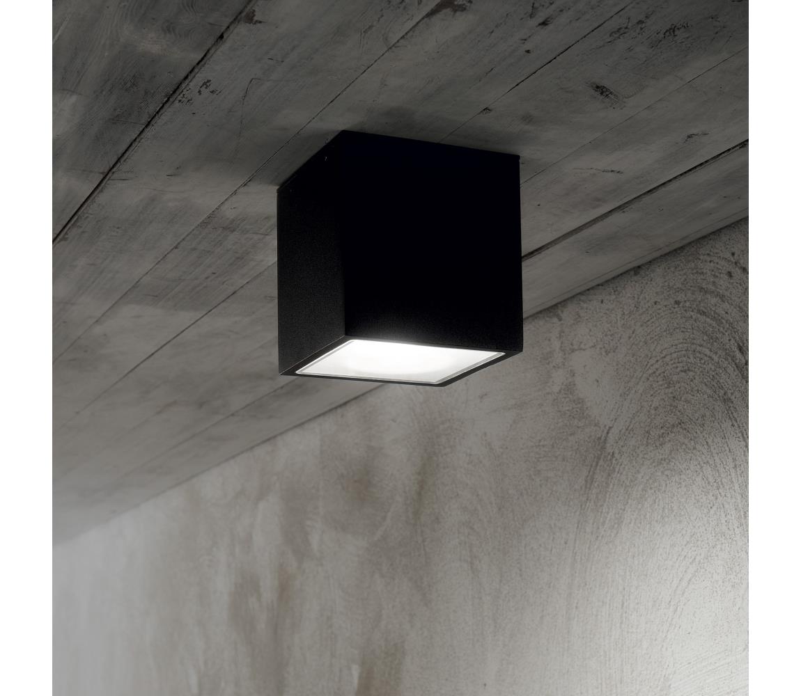 Ideal Lux - Venkovní bodové svítidlo TECHO 1xGU10/20W/230V 15x15 cm IP54 černá 251530