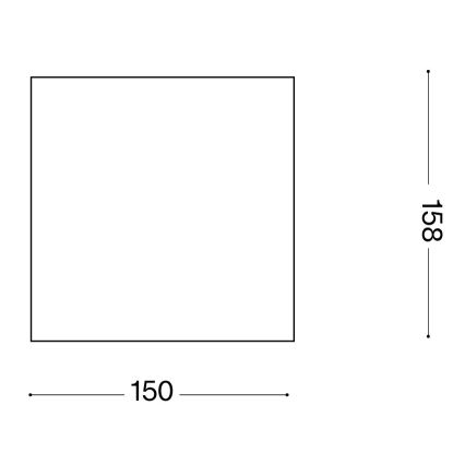 Ideal Lux - Venkovní bodové svítidlo TECHO 1xGU10/20W/230V 15x15 cm IP54 antracit