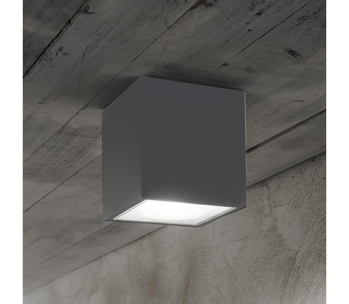 Ideal Lux - Venkovní bodové svítidlo TECHO 1xGU10/20W/230V 9x9 cm IP54 antracit 251554
