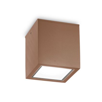 Ideal Lux - Venkovní bodové svítidlo TECHO 1xGU10/20W/230V 9x9 cm IP54 hnědá