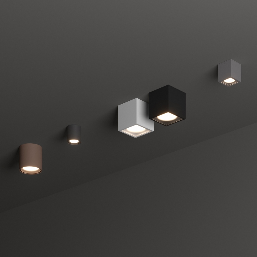 Ideal Lux - Venkovní bodové svítidlo TECHO 1xGU10/20W/230V 9x9 cm IP54 hnědá
