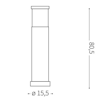 Ideal Lux - Venkovní lampa 1xE27/42W/230V 80 cm IP44 antracit