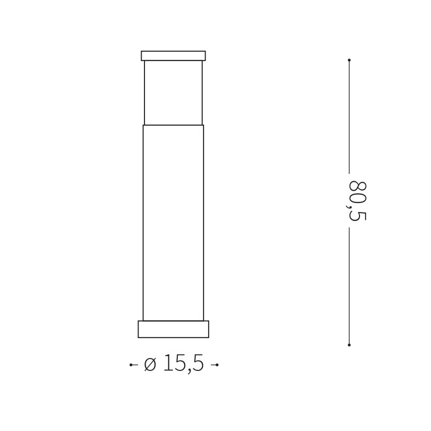 Ideal Lux - Venkovní lampa 1xE27/42W/230V 80 cm IP44 antracit