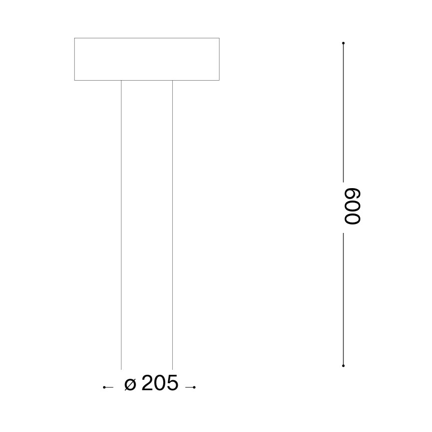 Ideal Lux - Venkovní lampa 4xG9/15W/230V 60 cm IP44 hnědá