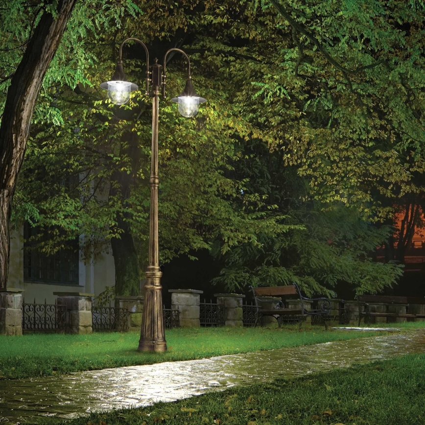 Ideal Lux - Venkovní lampa CIMA 2xE27/52W/230V 216 cm IP43 patina