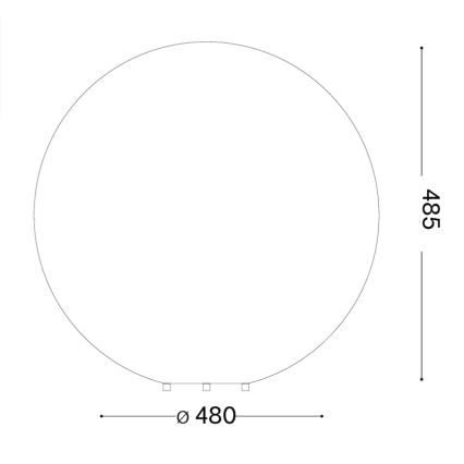 Ideal Lux - Venkovní lampa DORIS 1xE27/60W/230V pr. 48 cm IP44 šedá