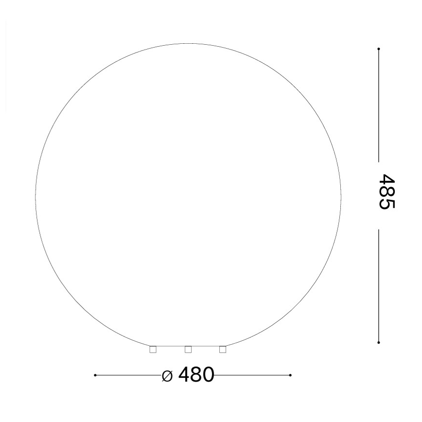 Ideal Lux - Venkovní lampa DORIS 1xE27/60W/230V pr. 48 cm IP44 šedá
