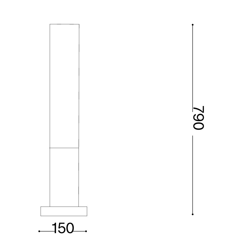Ideal Lux - Venkovní lampa EDO OUTDOOR 1xGX53/15W/230V 79 cm IP65 hnědá