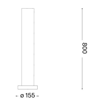 Ideal Lux - Venkovní lampa EDO OUTDOOR 1xGX53/15W/230V 80 cm IP65 hnědá
