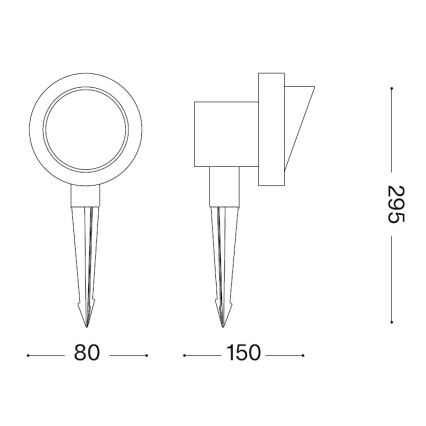 Ideal Lux - Venkovní lampa TERRA 1xGU10/28W/230V IP65 hnědá