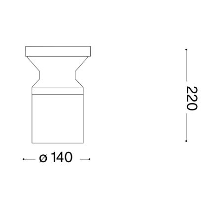 Ideal Lux - Venkovní lampa TORRE 1xE27/15W/230V 22 cm IP65 antracit