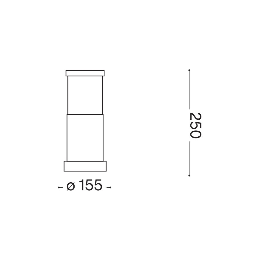 Ideal Lux - Venkovní lampa TRONCO 1xE27/42W/230V 25 cm IP65 hnědá