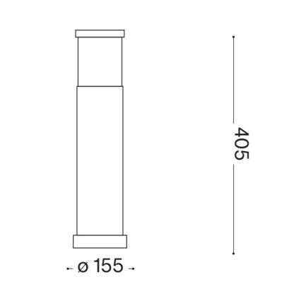 Ideal Lux - Venkovní lampa TRONCO 1xE27/42W/230V 40 cm IP65 antracit