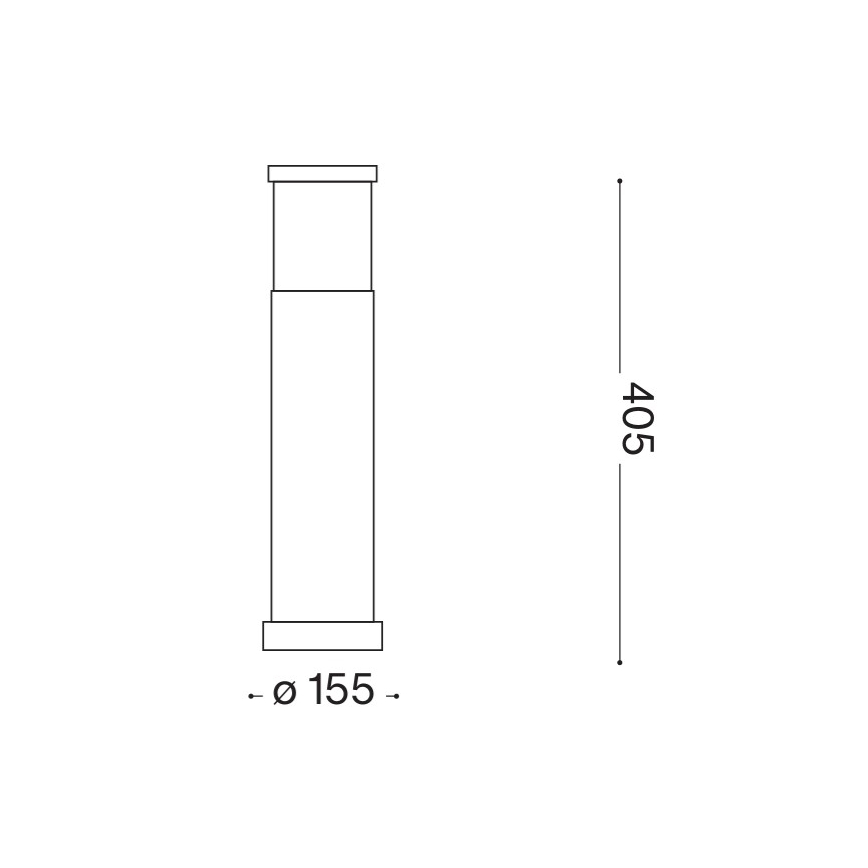 Ideal Lux - Venkovní lampa TRONCO 1xE27/42W/230V 40 cm IP65 černá