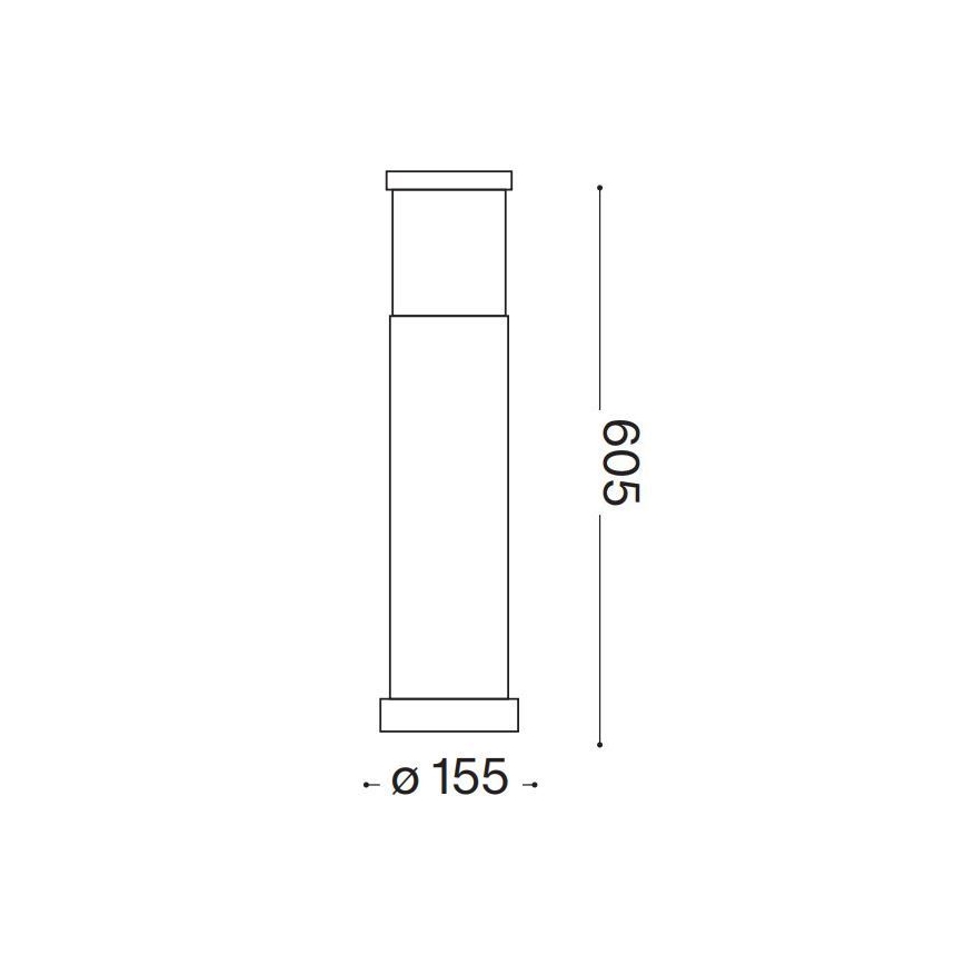 Ideal Lux - Venkovní lampa TRONCO 1xE27/42W/230V 60,5 cm IP65 hnědá