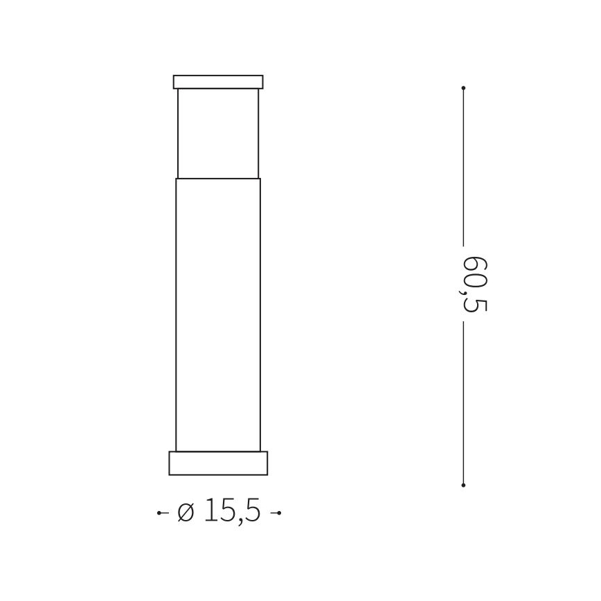 Ideal Lux - Venkovní lampa TRONCO 1xE27/42W/230V 60 cm IP65 antracit