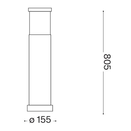 Ideal Lux - Venkovní lampa TRONCO 1xE27/42W/230V 80 cm IP65 hnědá