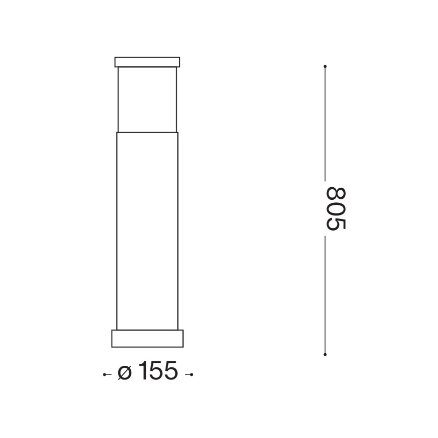 Ideal Lux - Venkovní lampa TRONCO 1xE27/42W/230V 80 cm IP65 hnědá