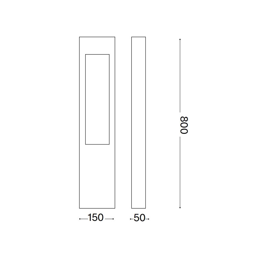 Ideal Lux - Venkovní lampa VEGA 1xG9/15W/230V 80 cm IP44 hnědá