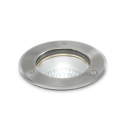 Ideal Lux - Venkovní nájezdové svítidlo PARK 1xGU10/20W/230V IP65 matný chrom