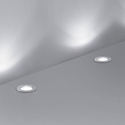 Ideal Lux - Venkovní nájezdové svítidlo PARK 1xGU10/20W/230V IP65 matný chrom
