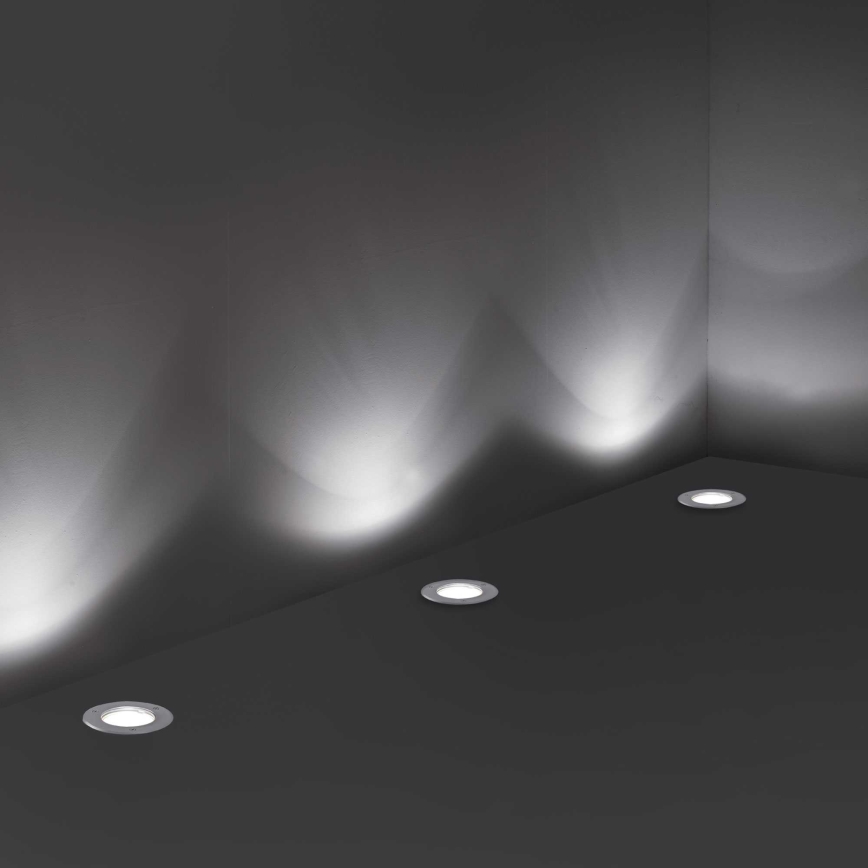Ideal Lux - Venkovní nájezdové svítidlo PARK 1xGU10/20W/230V IP65 matný chrom