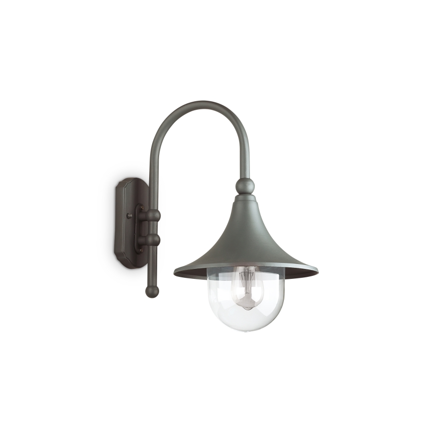 Ideal Lux - Venkovní nástěnná lampa CIMA 1xE27/52W/230V IP43 antracit