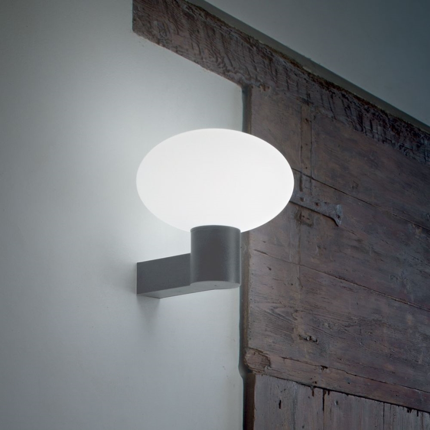 Ideal Lux - Venkovní nástěnná lampa CLIO 1xE27/42W/230V IP44 antracit