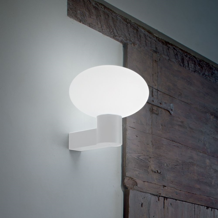 Ideal Lux - Venkovní nástěnná lampa CLIO 1xE27/42W/230V IP44 bílá