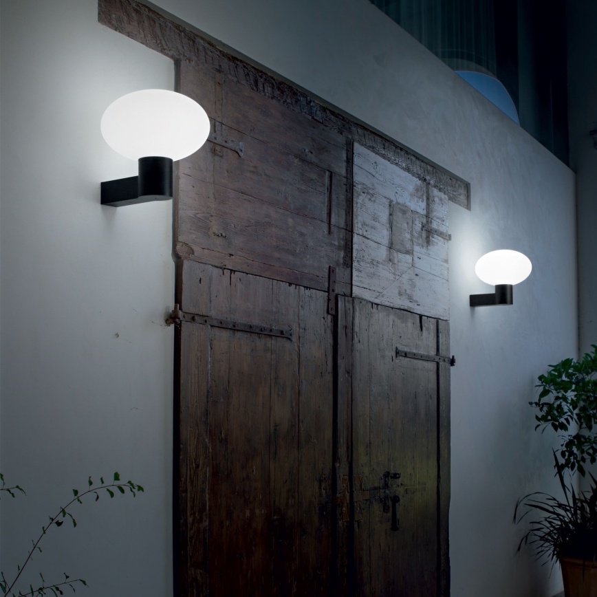 Ideal Lux - Venkovní nástěnná lampa CLIO 1xE27/42W/230V IP44 černá