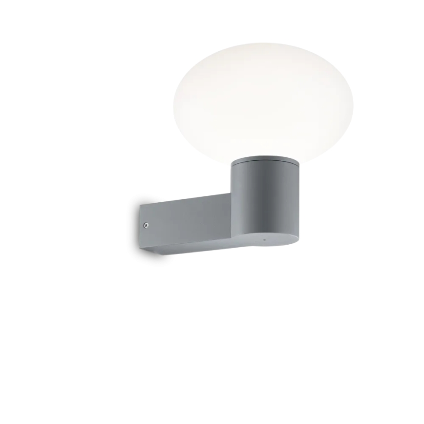 Ideal Lux - Venkovní nástěnná lampa CLIO 1xE27/42W/230V IP44 šedá