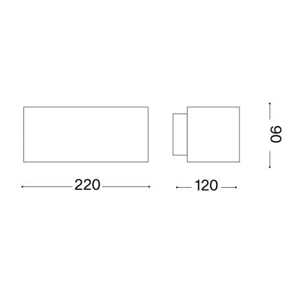 Ideal Lux - Venkovní nástěnné svítidlo ANDROMEDA 1xE27/60W/230V IP55 hnědá