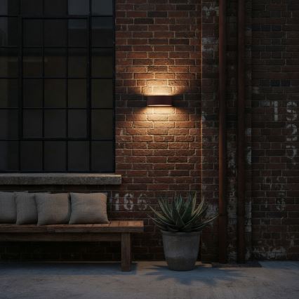 Ideal Lux - Venkovní nástěnné svítidlo ANDROMEDA 1xE27/60W/230V IP55 hnědá