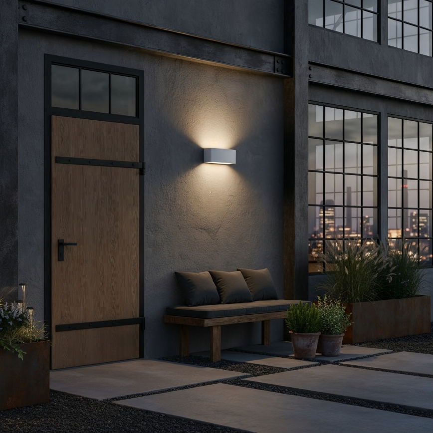 Ideal Lux - Venkovní nástěnné svítidlo ANDROMEDA 1xE27/60W/230V IP55 šedá