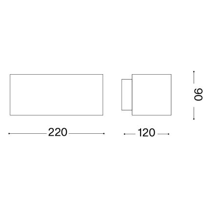 Ideal Lux - Venkovní nástěnné svítidlo ANDROMEDA 1xE27/60W/230V IP55 šedá