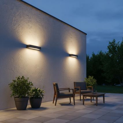 Ideal Lux - Venkovní nástěnné svítidlo ANDROMEDA 2xE27/60W/230V IP55 černá