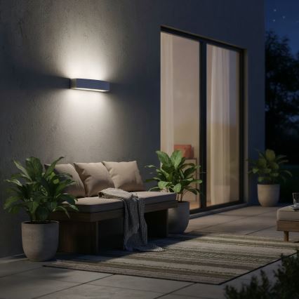Ideal Lux - Venkovní nástěnné svítidlo ANDROMEDA 2xE27/60W/230V IP55 šedá