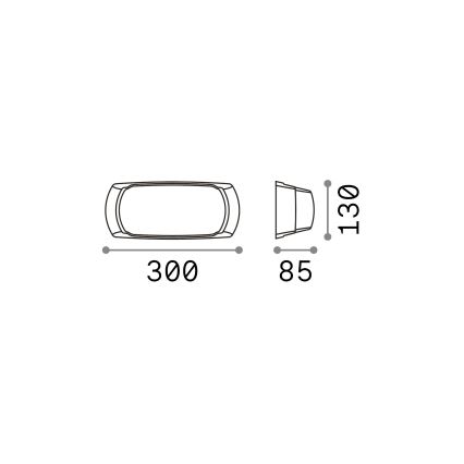Ideal Lux - Venkovní nástěnné svítidlo FELIX 1xE27/23W/230V IP66 černá
