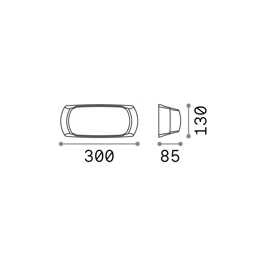 Ideal Lux - Venkovní nástěnné svítidlo FELIX 1xE27/23W/230V IP66 černá
