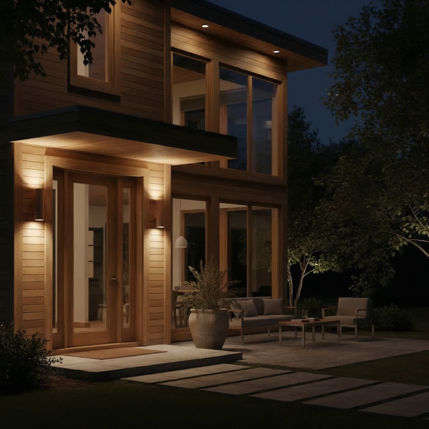 Ideal Lux - Venkovní nástěnné svítidlo GUN 1xE27/60W/230V 31 cm IP54 hnědá