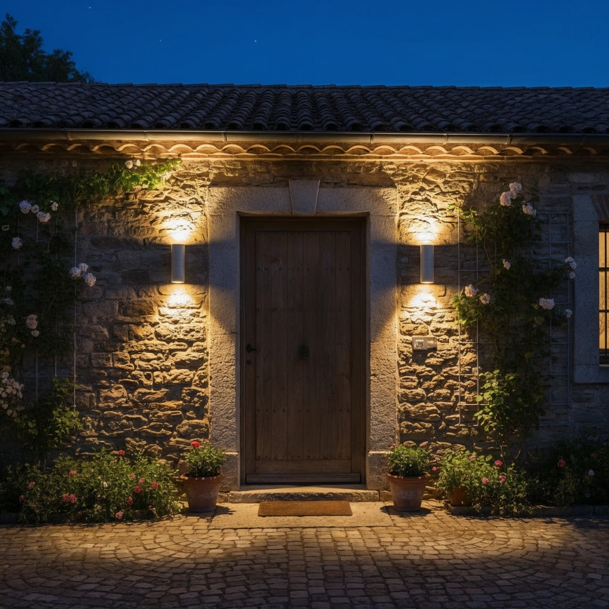 Ideal Lux - Venkovní nástěnné svítidlo GUN 1xE27/60W/230V 31 cm IP54 šedá