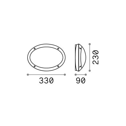 Ideal Lux - Venkovní nástěnné svítidlo MADDI 1xE27/23W/230V IP66 bílá